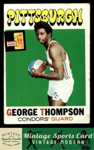 1971  Topps - George Thompson - #202 Condors Low Grade - "Sticker of Front"