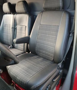 Fundas de asiento de coche a medida cuero sintético - Jacquard adecuado para MAN TGE a partir de 2017 - Imagen 1 de 11