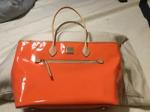 Dooney & Bourke Patent Large Tote - Orange - Picture 1 of 12