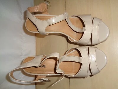 Soda Tan Casual Platform Wedge Heel Dress Shoes Size 8 heel height 5 3/4" - Image 1 of 4
