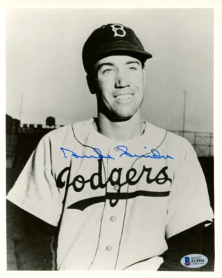 DUKE SNIDER SIGNED AUTOGRAPHED 8x10 PHOTO BROOKLYN DODGERS LEGEND BECKETT BAS - Image 1 of 2
