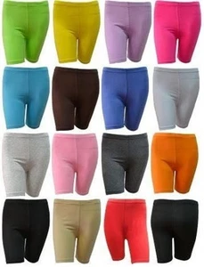 WOMEN`S /GIRLS CYCLING SHORTS LADIES DANCING SHORTS COTTON LYCRA LEGGINGS  - Picture 1 of 33