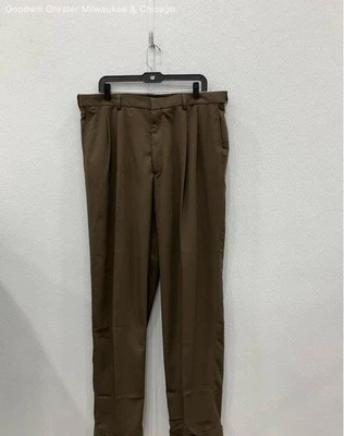 Pantalones de vestir Haggar para hombre marrón de fibra inteligente 38X34 nuevos con etiquetas Foto 1 de 4