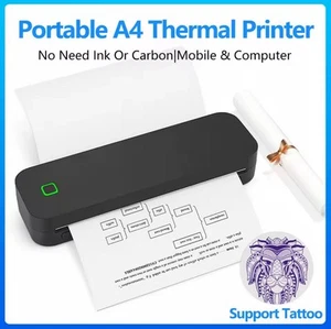 Portable A4 Bluetooth Thermal Printer Wireless Desk Printer For Label PDF Docs - Picture 1 of 8