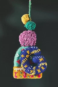 Anthropologie Après Ski Monogram Ornament “G” Felted NWT - Picture 1 of 4