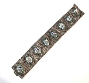 Vintage Perser Sterling Silber Filigran Panel Armband - 35g - Bild 1 von 8