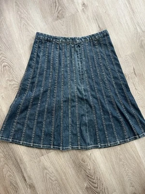 Falda vaquera elástica lavada oscura vintage Y2K Talbots talla 6 Foto 1 de 4