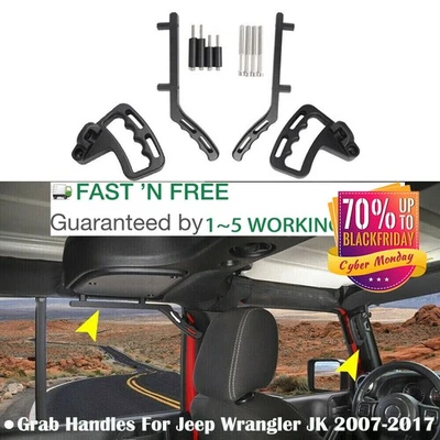Grab Handles Grip Handle Bar For Jeep Wrangler JK Sahara Sport Rubicon Unlimited Foto 1 de 4