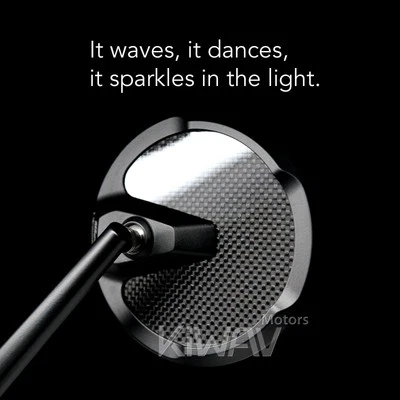 Тонкие круглые зеркала MAMBA черные углеродные 10 мм подходят для Triumph Buell Ducati Norton - Изображение 1 из 4