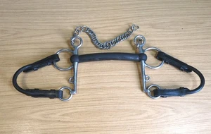 Broca Pelham de goma para boca Mullen de 6", cadena de bordillo y redondeos *Envío gratuito* - Imagen 1 de 4