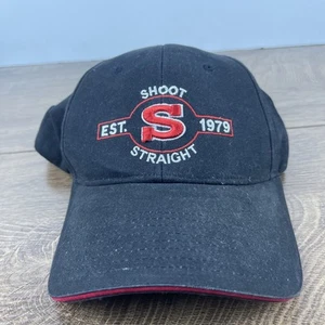 Shoot Straight Hat 1979 Straight Hat Black Hat Adjustable Black Adult Size Hat - Picture 1 of 13