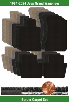 Juego de alfombrillas bereber personalizadas para Jeep Grand Wagoneer 1984-2024 (4 piezas) #U5N Foto 1 de 4