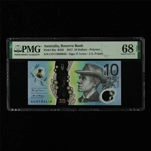 2017 Australia Reserve Bank 10 Dollars Pick#63a PMG 68 EPQ Superb Gem UNC - Picture 1 of 4