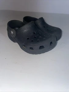 Size 6C-Crocs Classic Clog Black Little Kids Toddler Baby - Picture 1 of 6