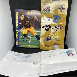 Marshall Faulk Autographed Card - Mail In Authentic Rams Card - Picture 1 of 5