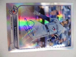 Toronto Blue Jays Baseball Card George Springer Topps Chrome Auto MLB Collection - Picture 1 of 2