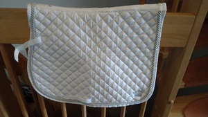 Schabracke - Horze Weiss Mit Silberner Kordel Dressur Springen gut erhalten - Bild 1 von 5