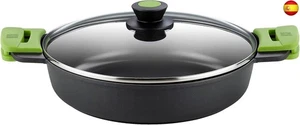 BRA Cacerola Baja con Tapa de Cristal y Asas de Silicona, Aluminio fudido, - Imagen 1 de 6