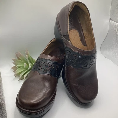 Ariat Ashland Women's Brown/Black Leather Mule Clogs Shoes 10006777 Size 7 B - Image 1 of 4