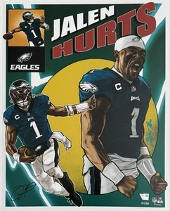 Jalen Hurts Autograph Signed Eagles 16x20 Photo Print LE 12/50 Fanatics - Picture 1 of 3