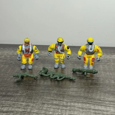 Vintage 1993 Military Muscle Men 2" Hazmat Bomb Squad Mini Figure Set Toy Makers - Image 1 of 4