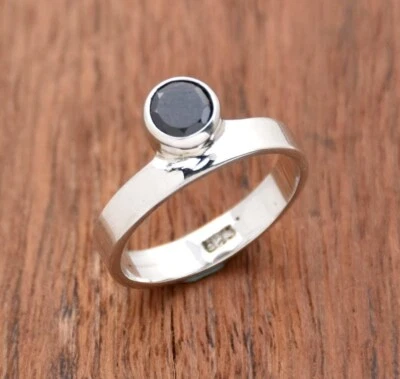 Black Onyx Stone 925 Sterling Silver Statement Ring Multi Band Ring All Size - Image 1 of 4