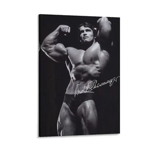 Arnold Poster Schwarzenegger bodybuilding muscle Canvas Art Wall Painting Print - Picture 1 of 12