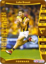 2019 AFL Team coach card 182 Luke Breust - Hawthorn