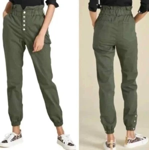Veronica Beard Army Green High Rise Tedi Tapered Leg Pants Size 28/6 - Picture 1 of 14