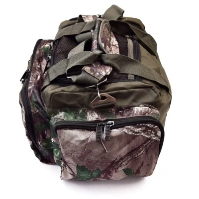 Handmade Small Camo Duffle Bag Hunting Fishing Gear Catch-All Carry-On Organizer - Image 1 of 4