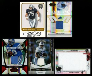 2001-10 PANINI MATT RYAN EMMITT SMITH BARRY SANDERS HOWIE LONG AUTOGRAPH~5 CARDS