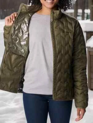 Columbia Womens Walker Mill Heat Seal 650 Goose Down Omni Heat Jacket SZ L Green - Image 1 of 4