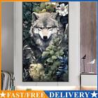 5D Diy Full Round Drill Partial Ab Diamond Painting Wolf Art Home Decor 45X75cm