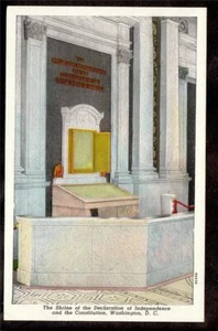 c1935 Shrine of Declaration of Independence Washington D.C.patriotic postcard - Picture 1 of 1