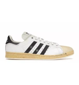 Sz 13 Adidas Stan Smith Superstan Off-White Cream Black Shoes Men's (FW6095) - Picture 1 of 5