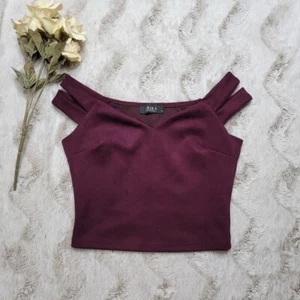Akira Purple Strappy Shoulder Soft Crop Top Tank Size M - Picture 1 of 11