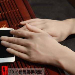 1 Pair Lifelike Simulation Silicone Male Hands Model Men Mannequin Displays Prop - Picture 1 of 11