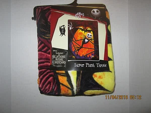 The Nightmare Before Christmas Jack Bats & Pumpkins Disney Plush Throw Blanket - Picture 1 of 1