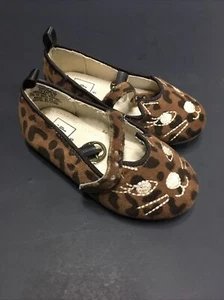 Baby Gap Cat Ballet Flats In Brown Leopard Toddler Size 5 Shoes ballerinas - Picture 1 of 5