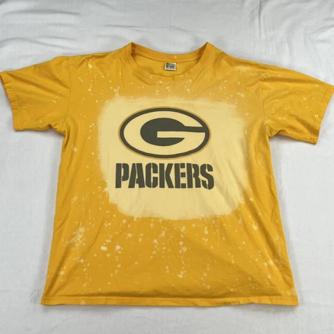 Green Bay Packers Shirt Mens XL Merchize Brand Yellow Tie Dye NFL Cover