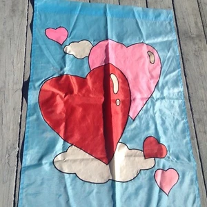 Lg Garden Yard Flag Banner Valentine Day Love Hearts Colorful About 27" X 39" - Picture 1 of 7