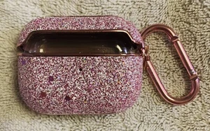Nanette Lepore Pink Glittery AirPods Case - Zdjęcie 1 z 3