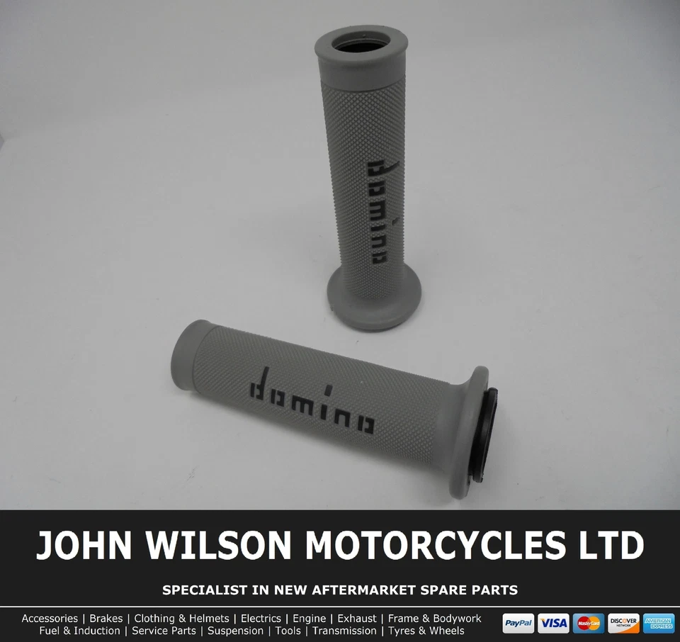 Honda NX 650 Dominator 1988 - 2000 Grey Black Domino Handle Bar Race Grips - Image 1 of 1
