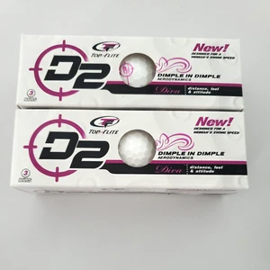 Top Flight D2 Distance Dimple in Dimple 6 Golf Balls - Picture 1 of 6