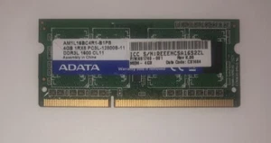 ADATA 4GB DDR3L 1RX8 PC3L-12800S-11 1600MHz AM1L16BC4R1-B1PS - Picture 1 of 2