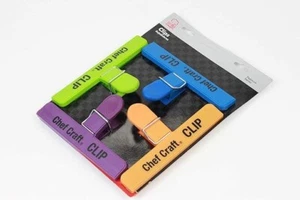 Chef Craft Select Plastic Large Bag Clip Set, 6 inch 4 Piece Set - Picture 1 of 5