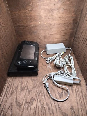 Nintendo Wii U Console Bundle - WUP-101(02) - 32GB - BLACK - Factory Reset  - Image 1 of 4