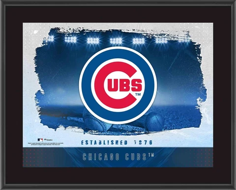 Chicago Cubs 10.5" x 13" Sublimated Horizontal Team Logo Plaque Cover