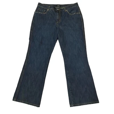 Chicos Women’s Jeans Size 2 Short Boot Cut Stretch Blue Dark Wash Denim 32x28 - Image 1 of 4