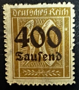Estampillas de Alemania Mi. Nº 299 MNH OG Reich alemán 400 mil sobreimpresión - Imagen 1 de 2